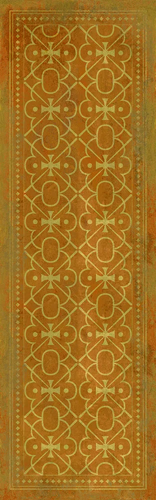 Pattern 05 "Colonel Mustard" Vinyl Floorcloth - Spicher & Co.