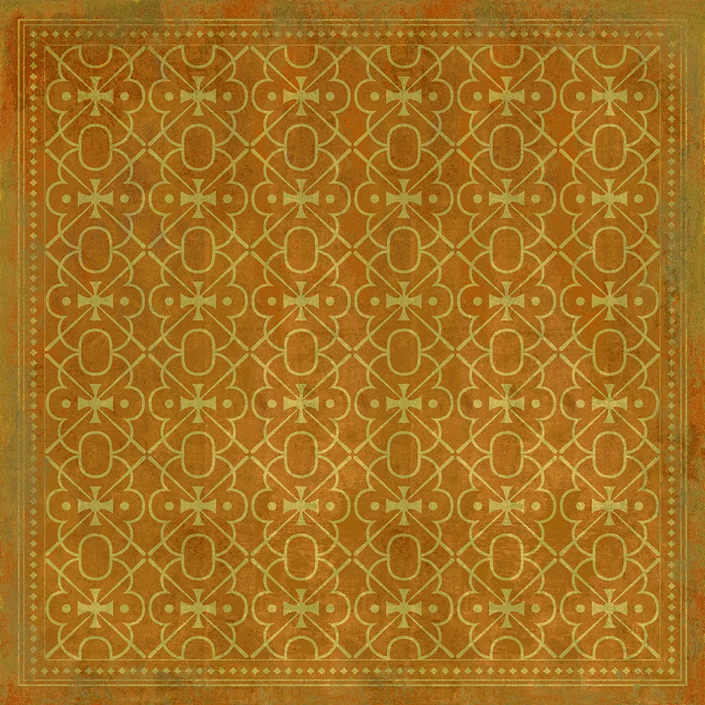 Pattern 05 "Colonel Mustard" Vinyl Floorcloth - Spicher & Co.