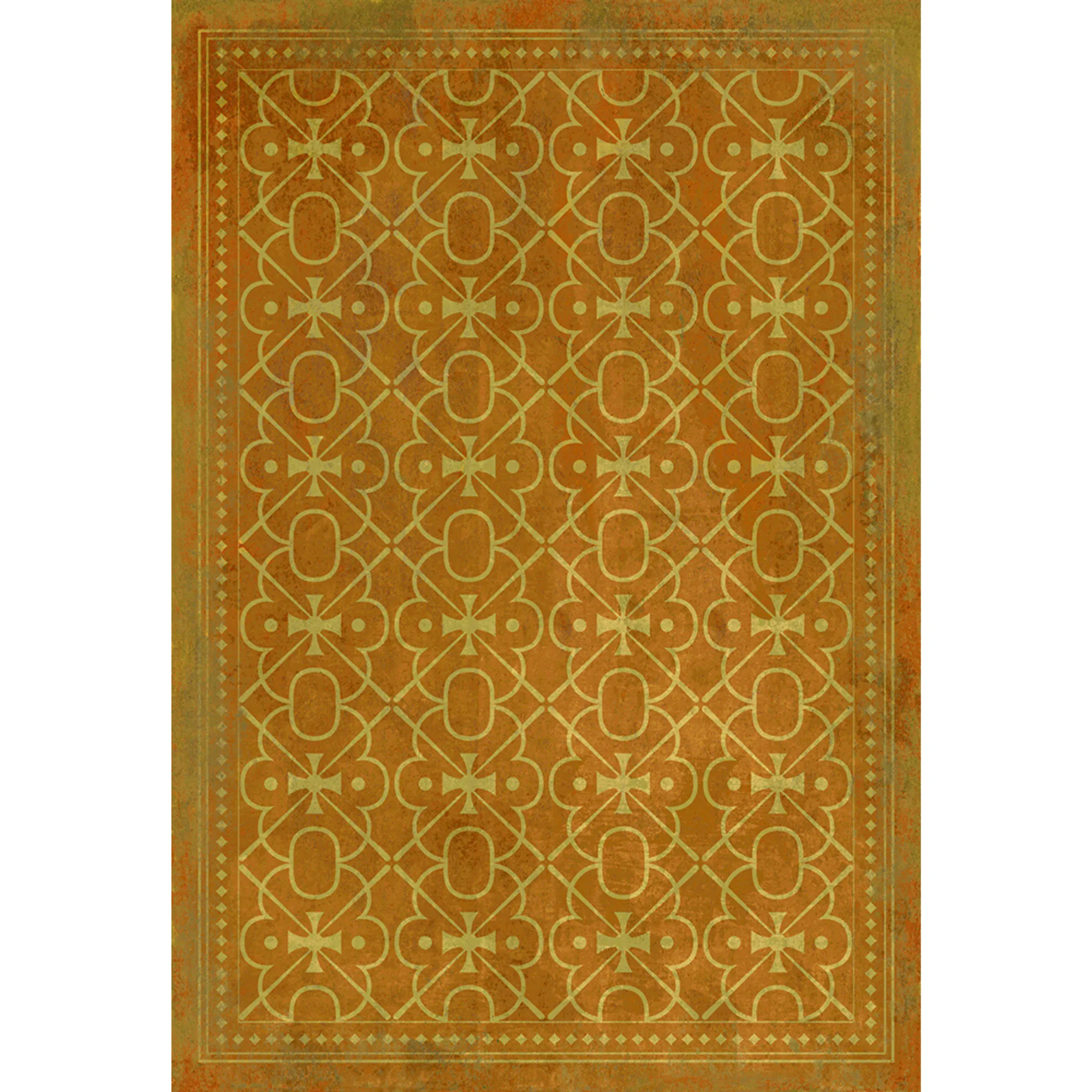 Pattern 05 "Colonel Mustard" Vinyl Floorcloth - Spicher & Co.