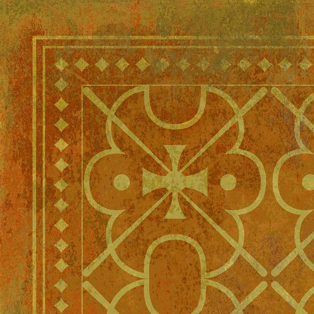 Pattern 05 "Colonel Mustard" Vinyl Floorcloth - Spicher & Co.