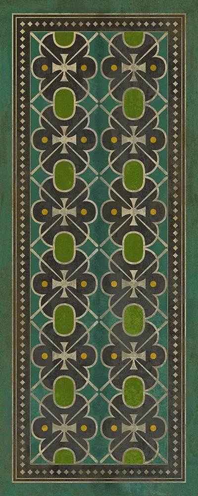 Pattern 05 "Miss Havisham" Vinyl Floorcloth - Spicher & Co.