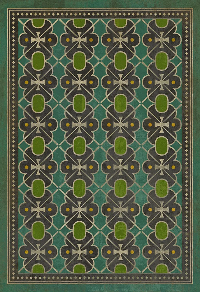 Pattern 05 "Miss Havisham" Vinyl Floorcloth - Spicher & Co.