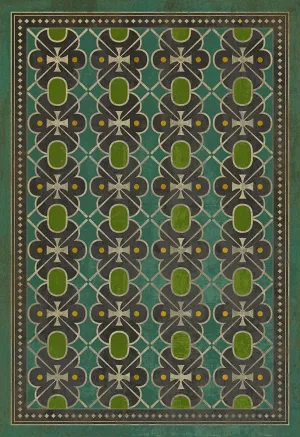 Pattern 05 "Miss Havisham" Vinyl Floorcloth - Spicher & Co.