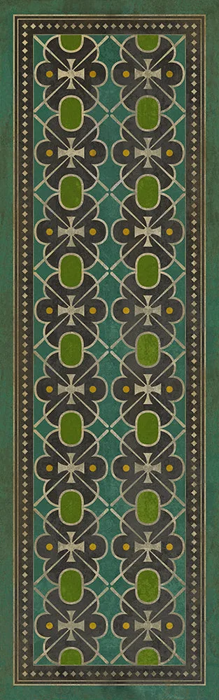 Pattern 05 "Miss Havisham" Vinyl Floorcloth - Spicher & Co.