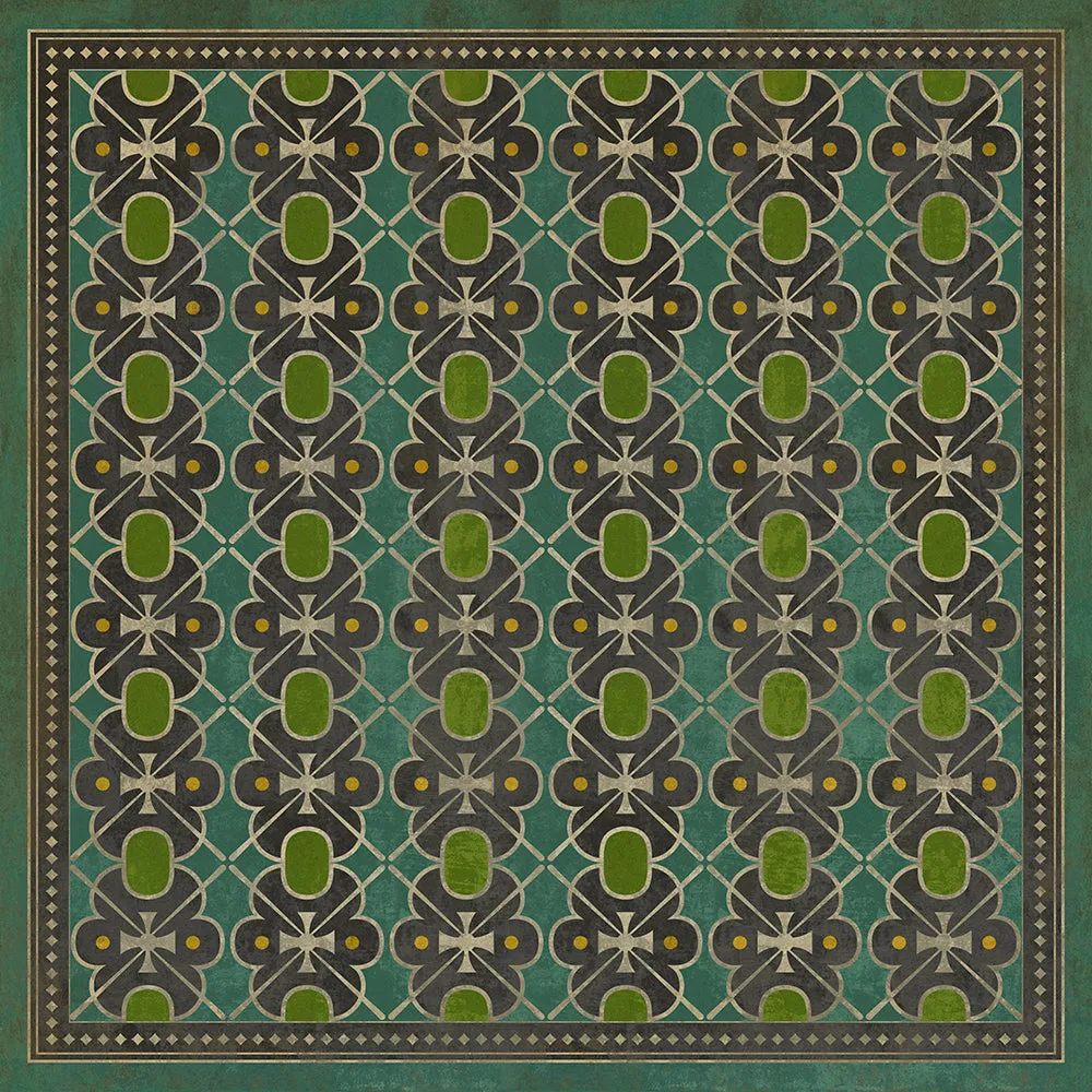 Pattern 05 "Miss Havisham" Vinyl Floorcloth - Spicher & Co.