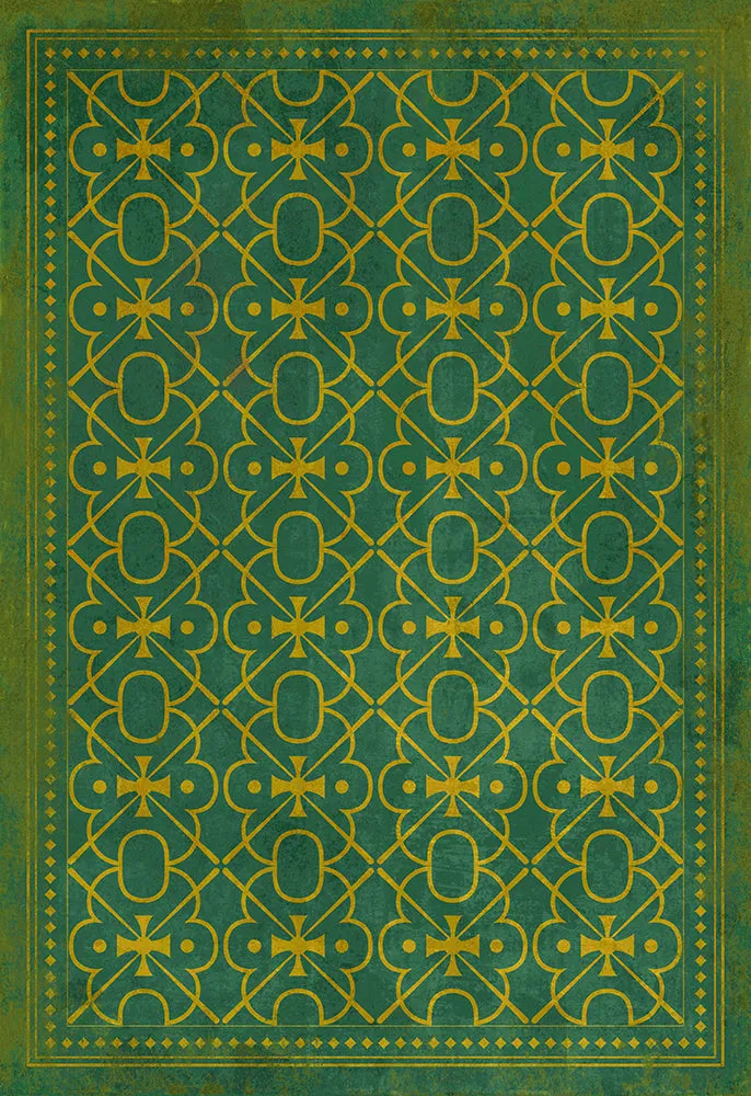 Pattern 05 "Mr Green" Vinyl Floorcloth - Spicher & Co.