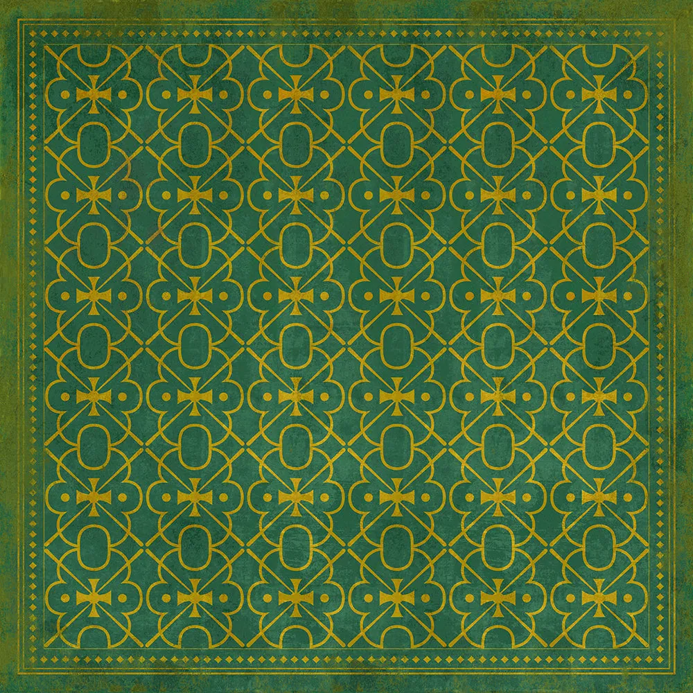 Pattern 05 "Mr Green" Vinyl Floorcloth - Spicher & Co.