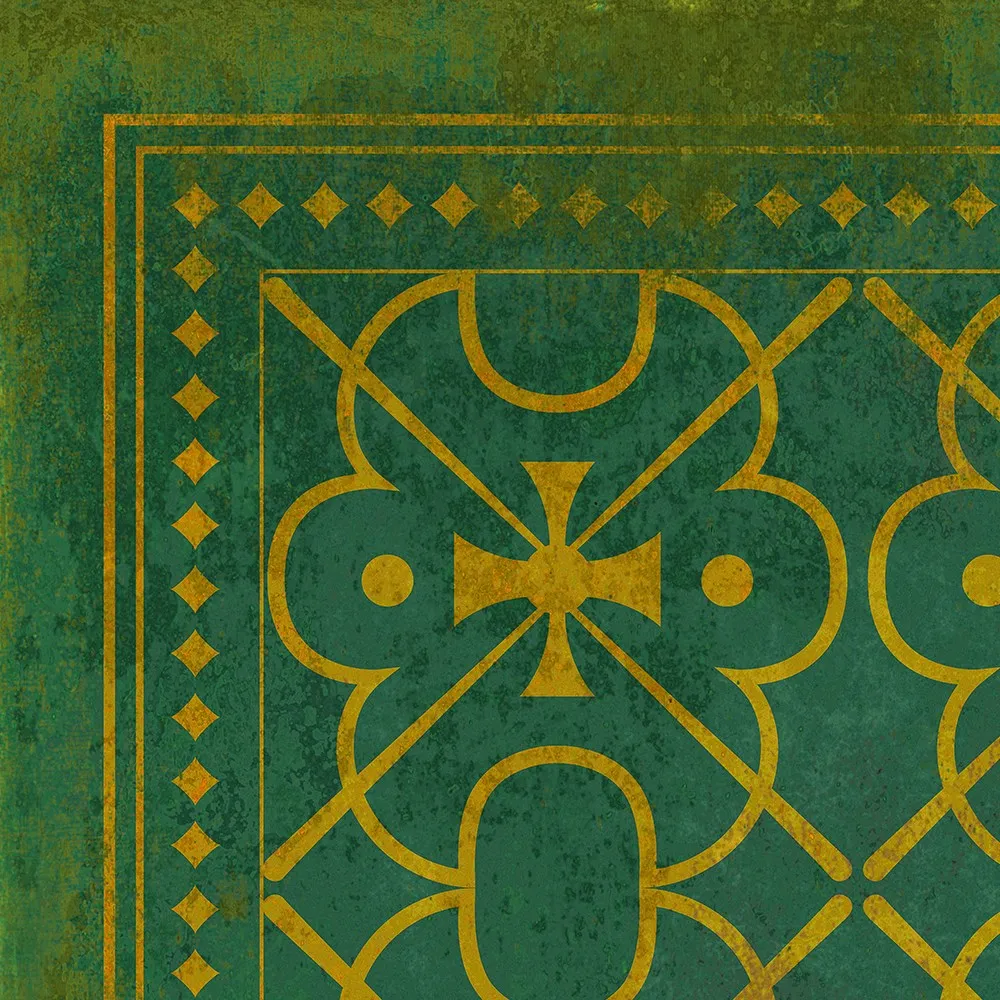 Pattern 05 "Mr Green" Vinyl Floorcloth - Spicher & Co.