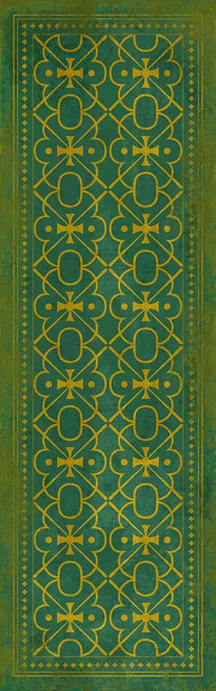 Pattern 05 "Mr Green" Vinyl Floorcloth - Spicher & Co.