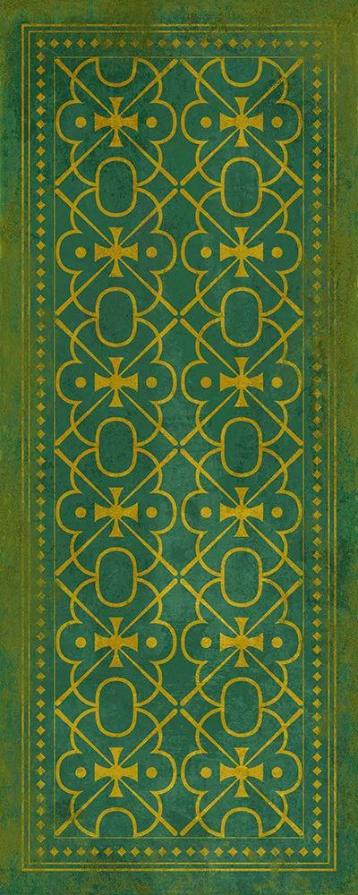Pattern 05 "Mr Green" Vinyl Floorcloth - Spicher & Co.