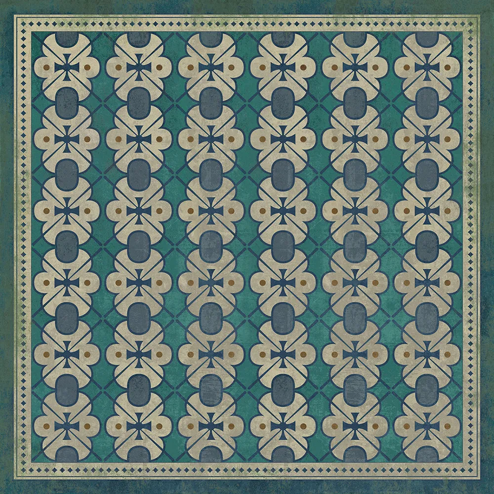 Pattern 05 "Mrs Hudson" Vinyl Floorcloth - Spicher & Co.