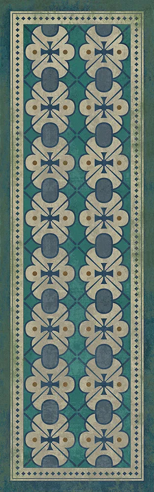 Pattern 05 "Mrs Hudson" Vinyl Floorcloth - Spicher & Co.