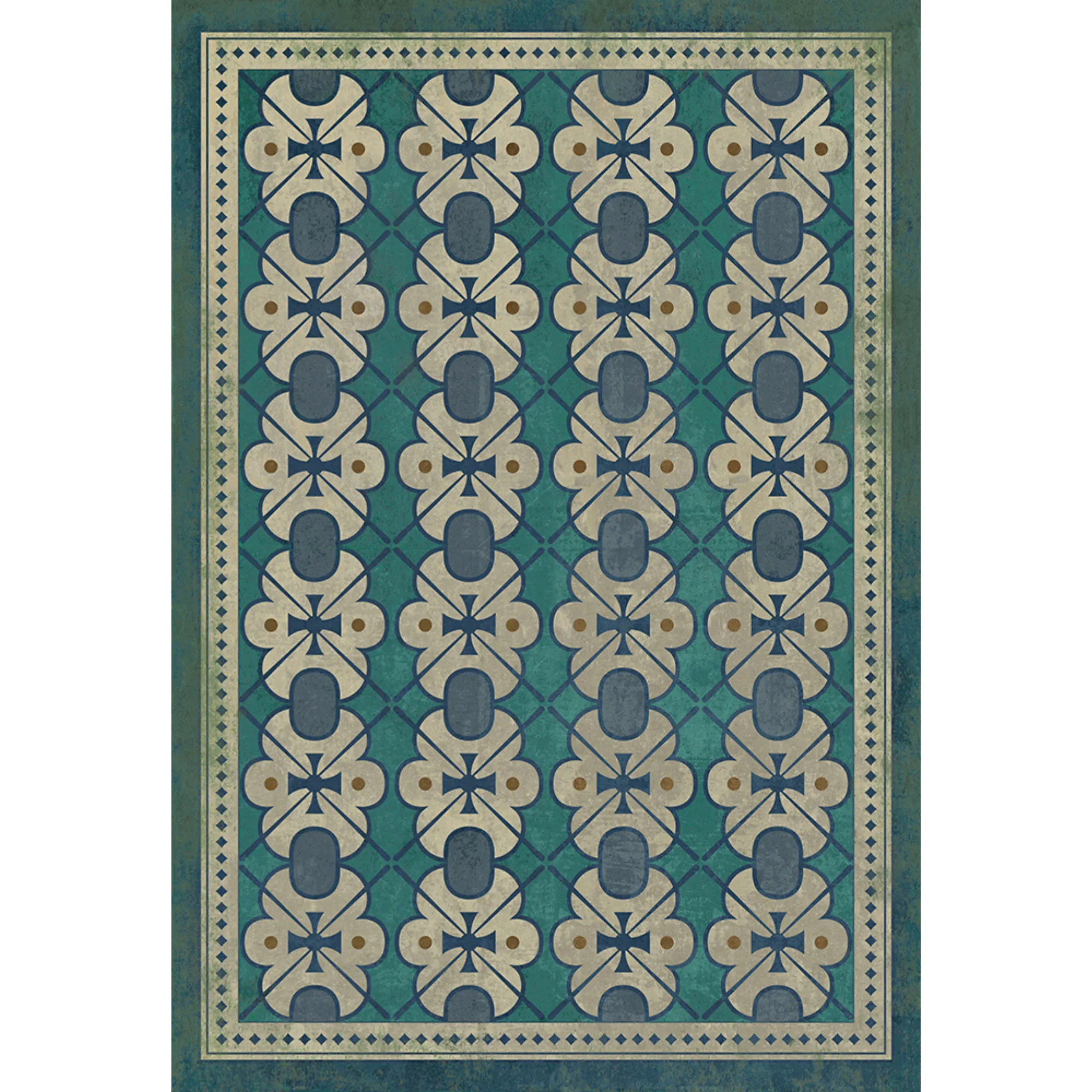 Pattern 05 "Mrs Hudson" Vinyl Floorcloth - Spicher & Co.
