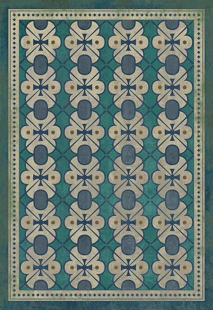 Pattern 05 "Mrs Hudson" Vinyl Floorcloth - Spicher & Co.