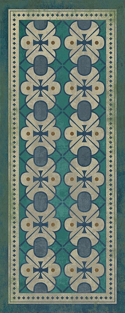 Pattern 05 "Mrs Hudson" Vinyl Floorcloth - Spicher & Co.