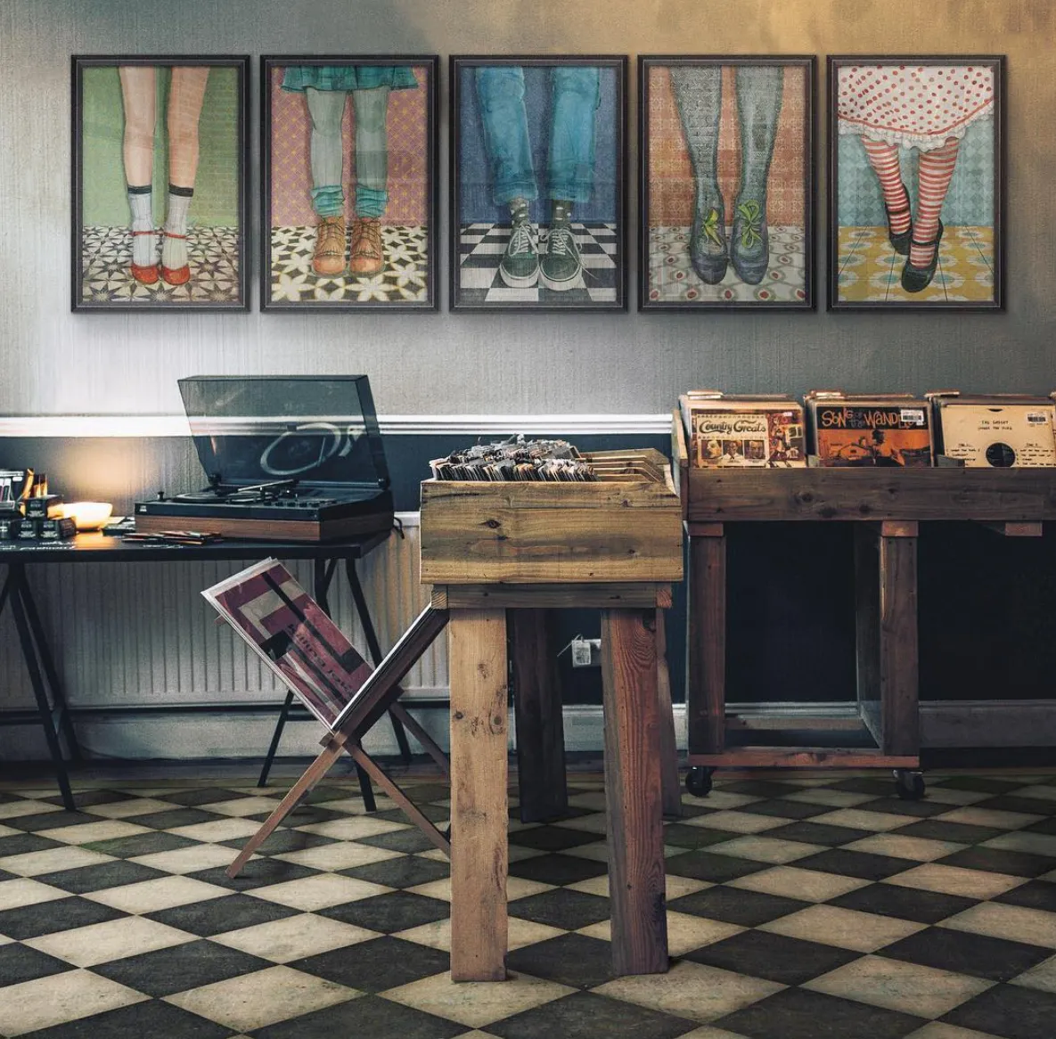 Pattern 09 "Checkmate" Vinyl Floorcloth - Spicher & Co.