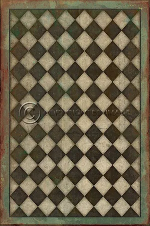 Pattern 09 "Checkmate" Vinyl Floorcloth - Spicher & Co.