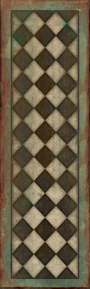 Pattern 09 "Checkmate" Vinyl Floorcloth - Spicher & Co.