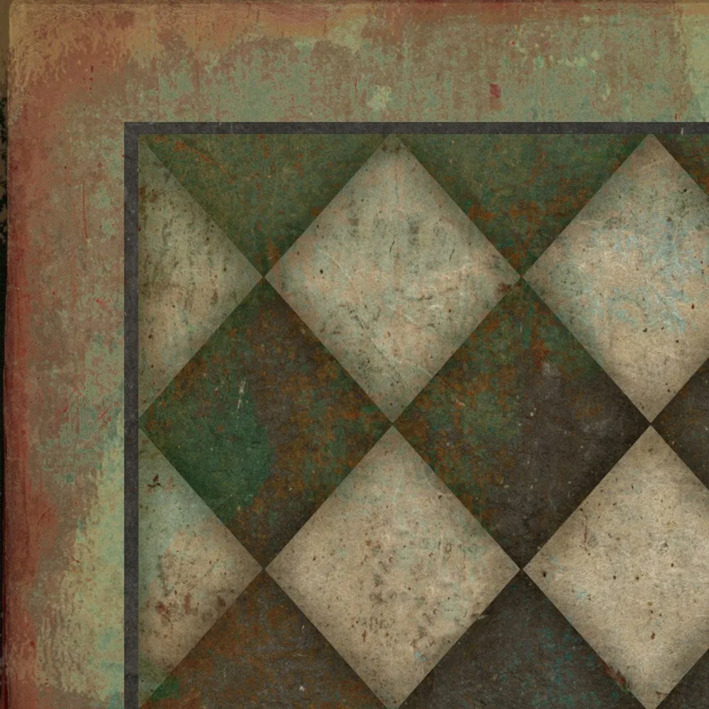 Pattern 09 "Checkmate" Vinyl Floorcloth - Spicher & Co.