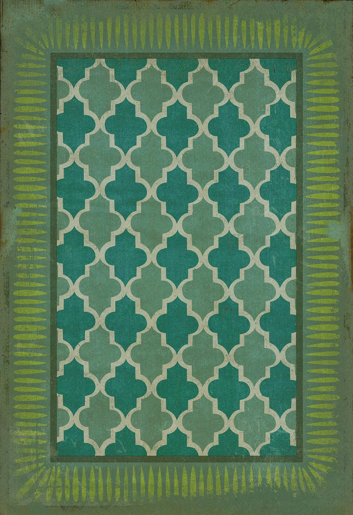 Pattern 10 "Aladdin" Vinyl Floorcloth - Spicher & Co.