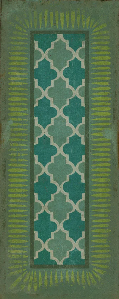 Pattern 10 "Aladdin" Vinyl Floorcloth - Spicher & Co.