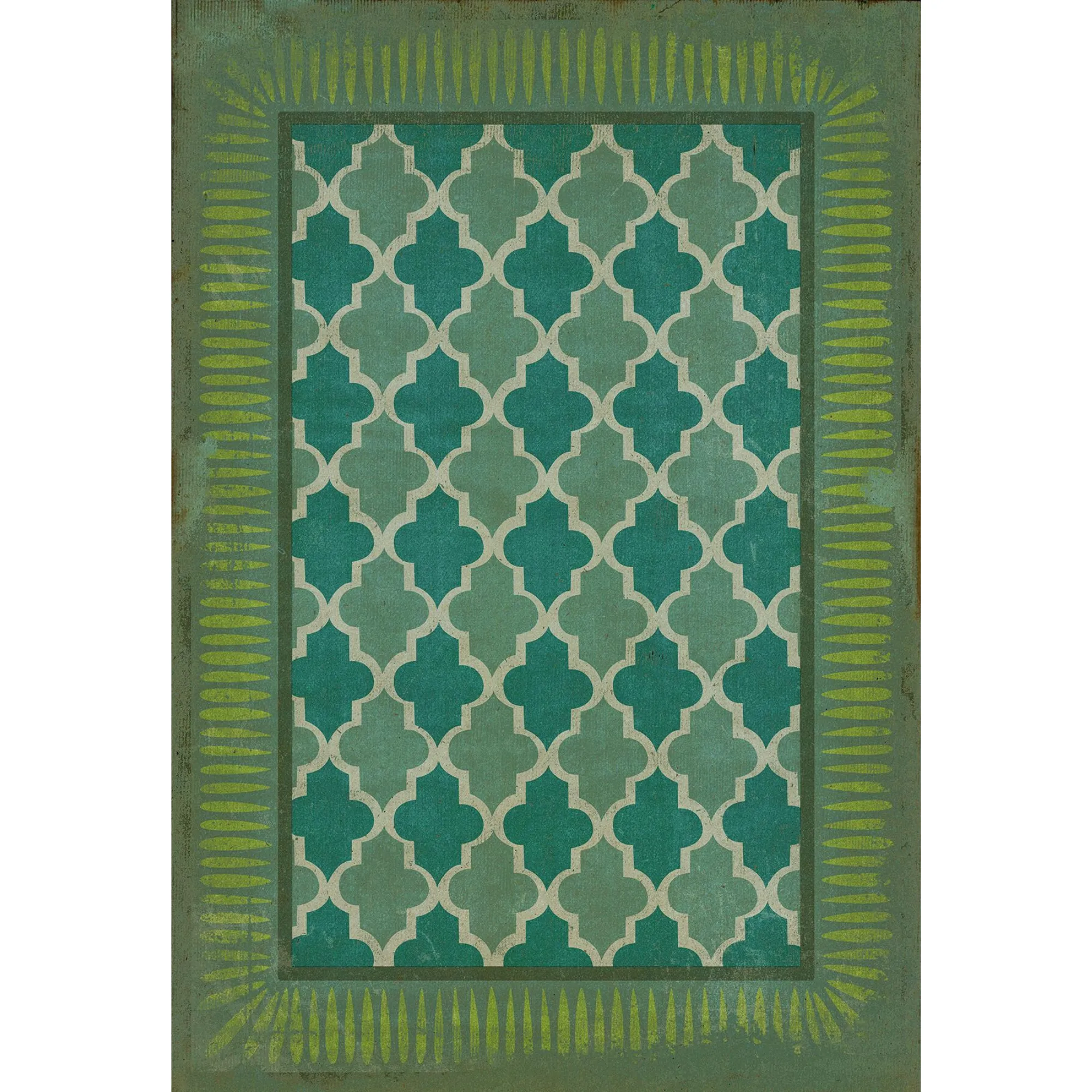 Pattern 10 "Aladdin" Vinyl Floorcloth - Spicher & Co.
