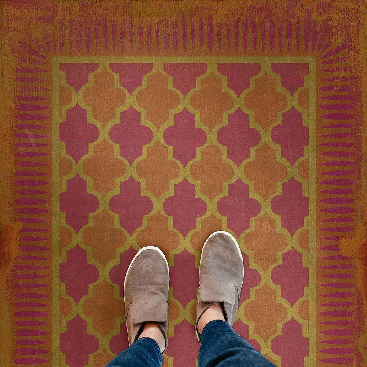 Pattern 10 "Magic Carpet" Vinyl Floorcloth - Spicher & Co.