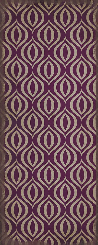 Pattern 15 "Purple Haze" Vinyl Floorcloth - Spicher & Co.