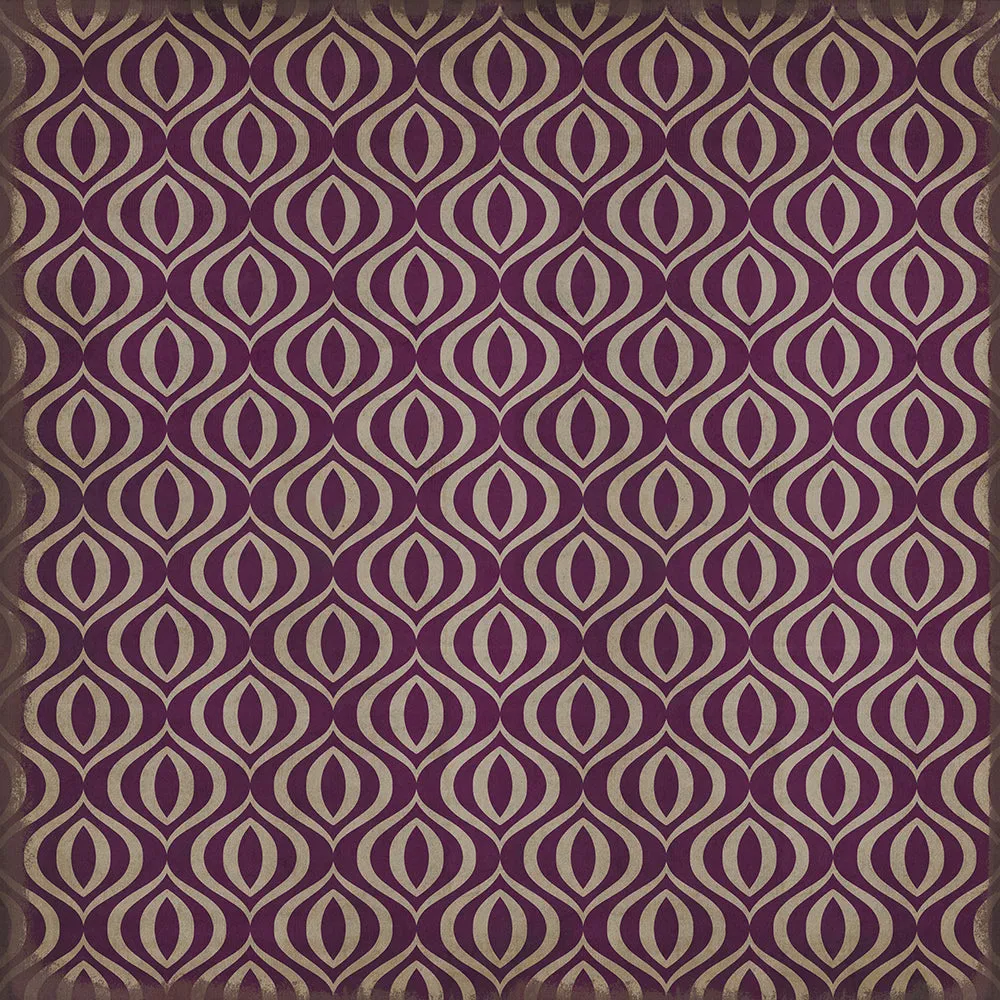 Pattern 15 "Purple Haze" Vinyl Floorcloth - Spicher & Co.