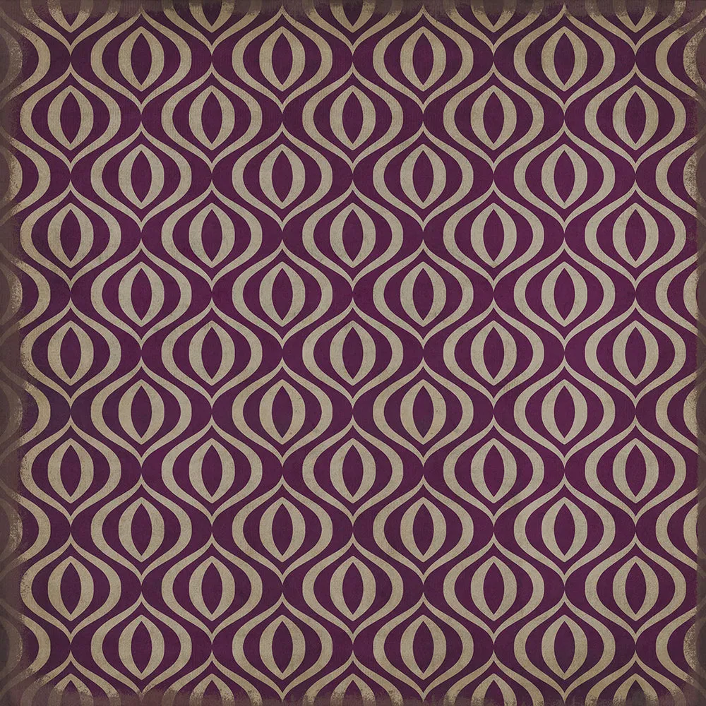 Pattern 15 "Purple Haze" Vinyl Floorcloth - Spicher & Co.