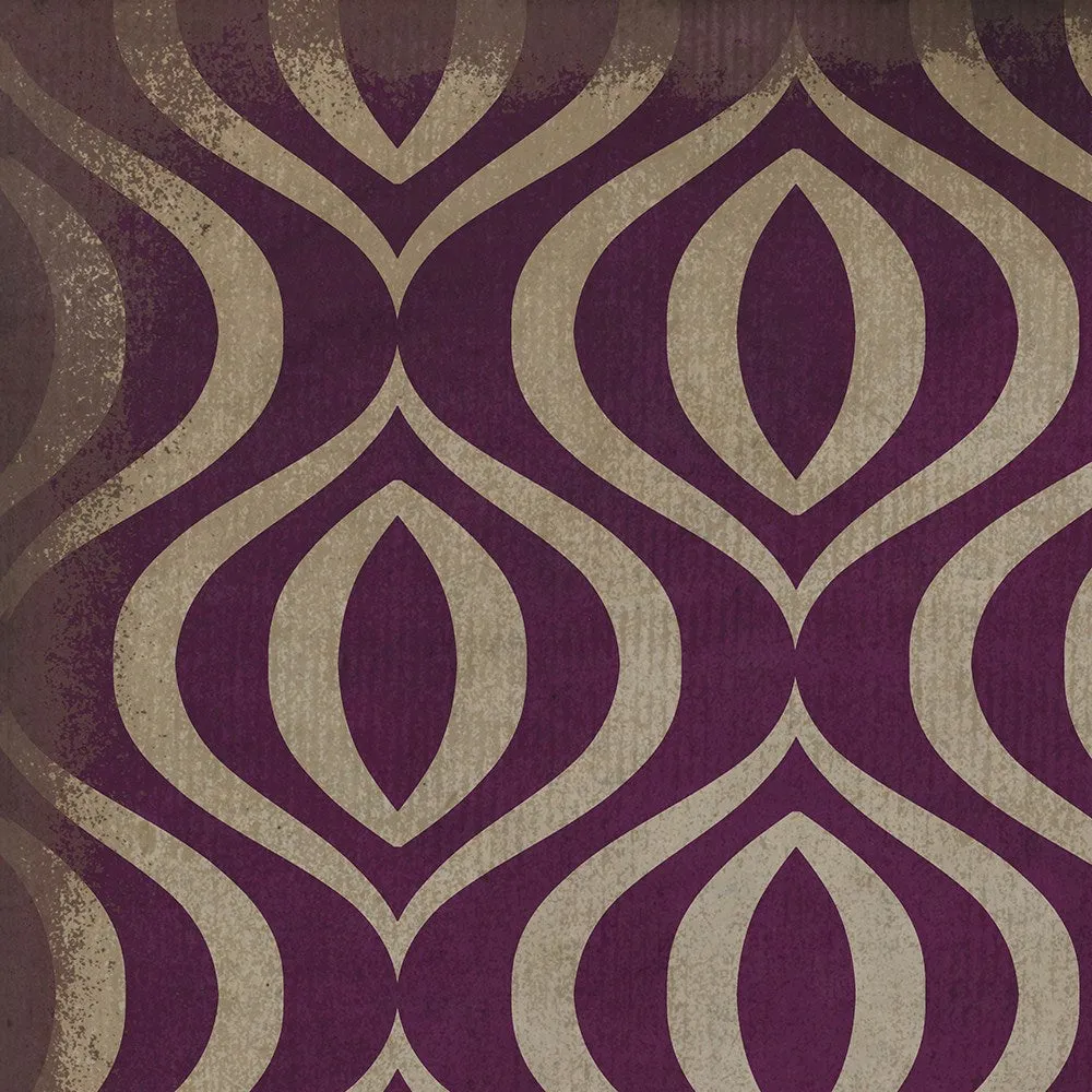 Pattern 15 "Purple Haze" Vinyl Floorcloth - Spicher & Co.