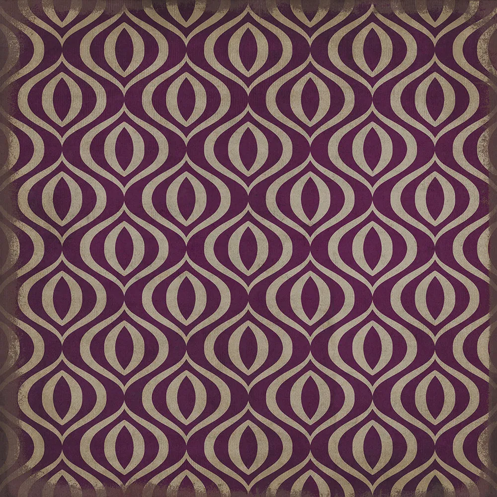 Pattern 15 "Purple Haze" Vinyl Floorcloth - Spicher & Co.