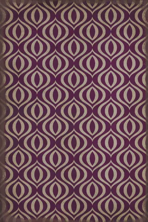 Pattern 15 "Purple Haze" Vinyl Floorcloth - Spicher & Co.
