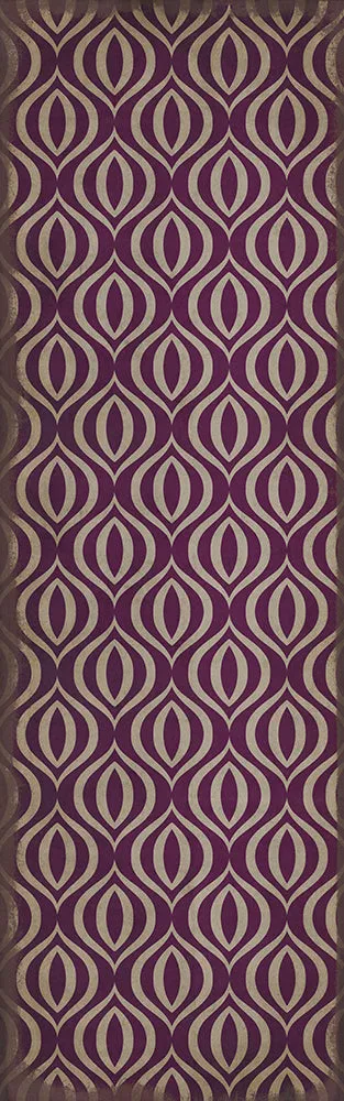Pattern 15 "Purple Haze" Vinyl Floorcloth - Spicher & Co.