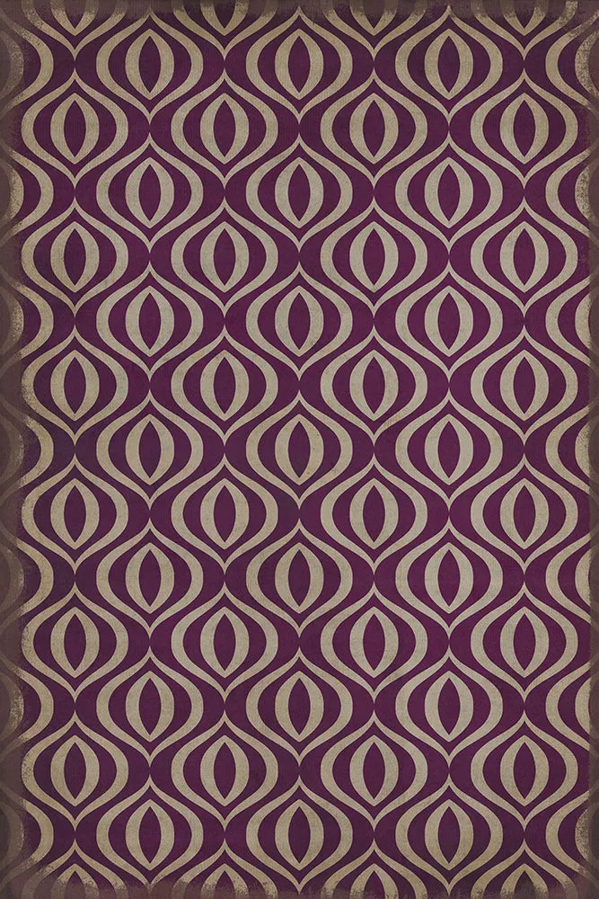 Pattern 15 "Purple Haze" Vinyl Floorcloth - Spicher & Co.