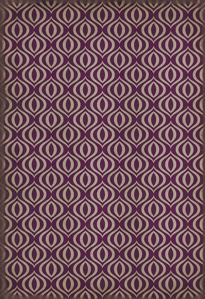 Pattern 15 "Purple Haze" Vinyl Floorcloth - Spicher & Co.