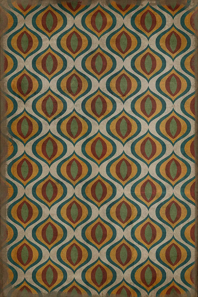 Pattern 15 "Svengali" Vinyl Floorcloth - Spicher & Co.