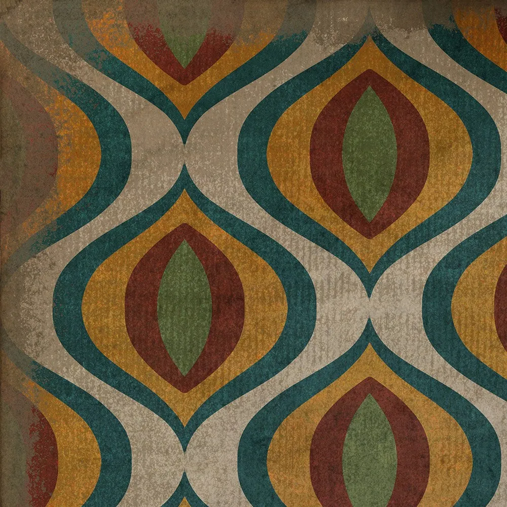 Pattern 15 "Svengali" Vinyl Floorcloth - Spicher & Co.