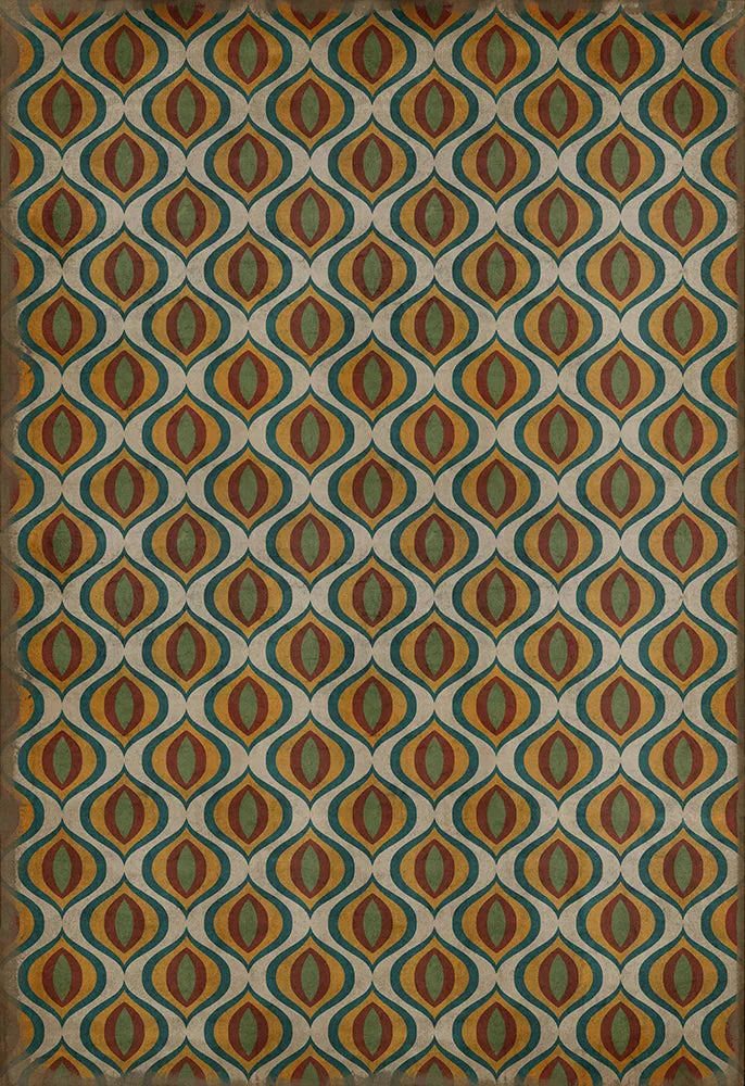 Pattern 15 "Svengali" Vinyl Floorcloth - Spicher & Co.