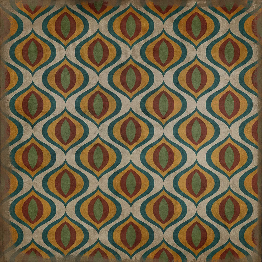Pattern 15 "Svengali" Vinyl Floorcloth - Spicher & Co.
