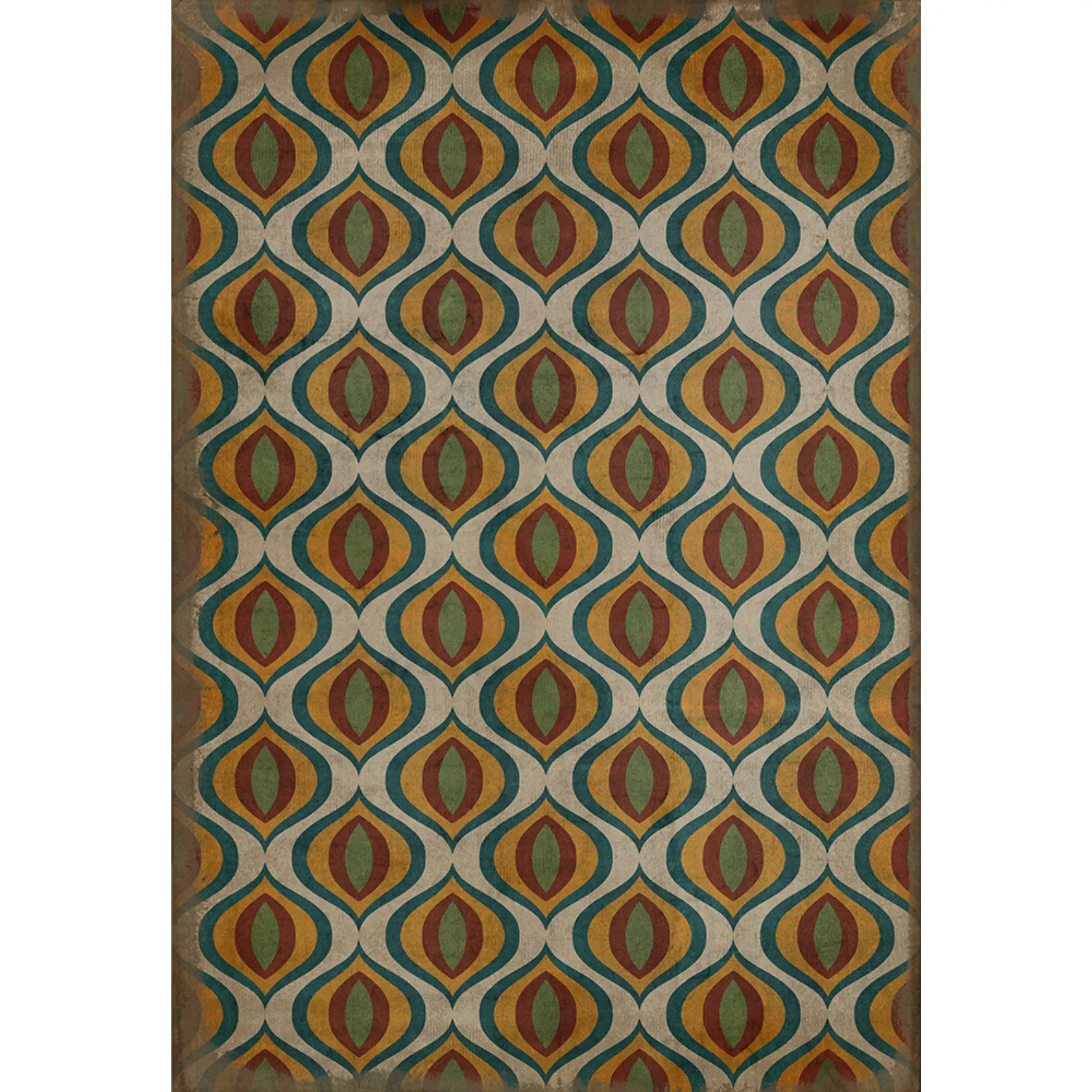 Pattern 15 "Svengali" Vinyl Floorcloth - Spicher & Co.