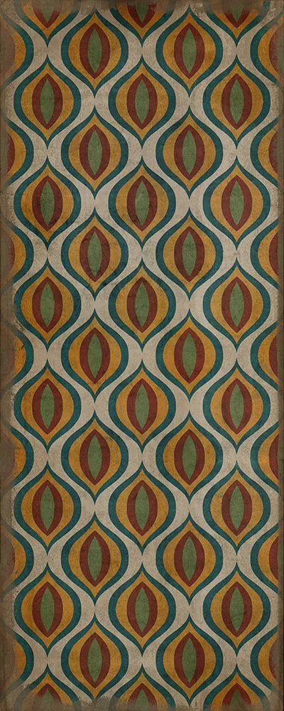Pattern 15 "Svengali" Vinyl Floorcloth - Spicher & Co.