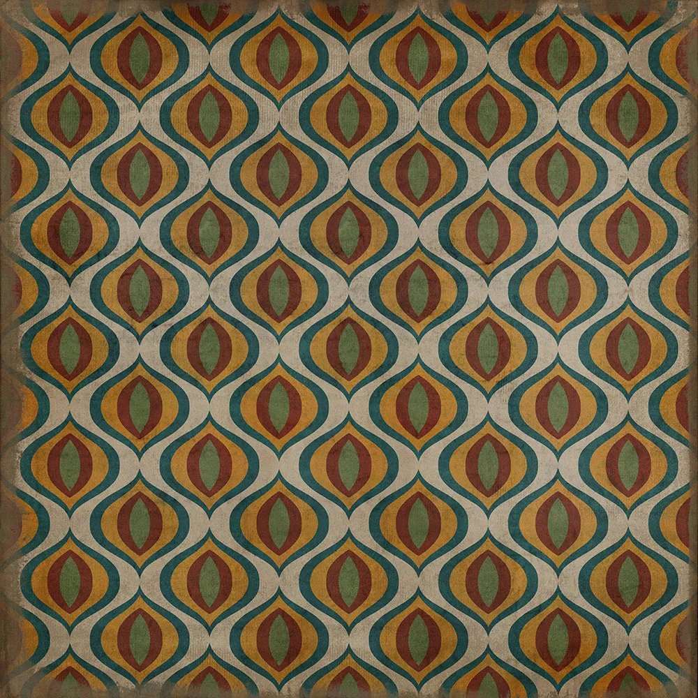 Pattern 15 "Svengali" Vinyl Floorcloth - Spicher & Co.