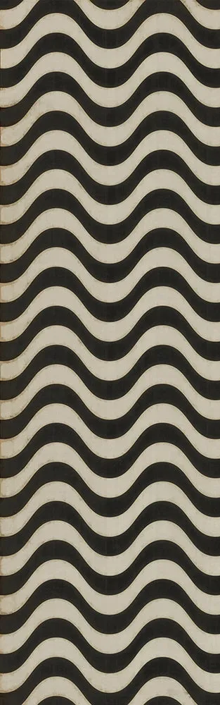 Pattern 18 "Frequency" Vinyl Floorcloth - Spicher & Co.
