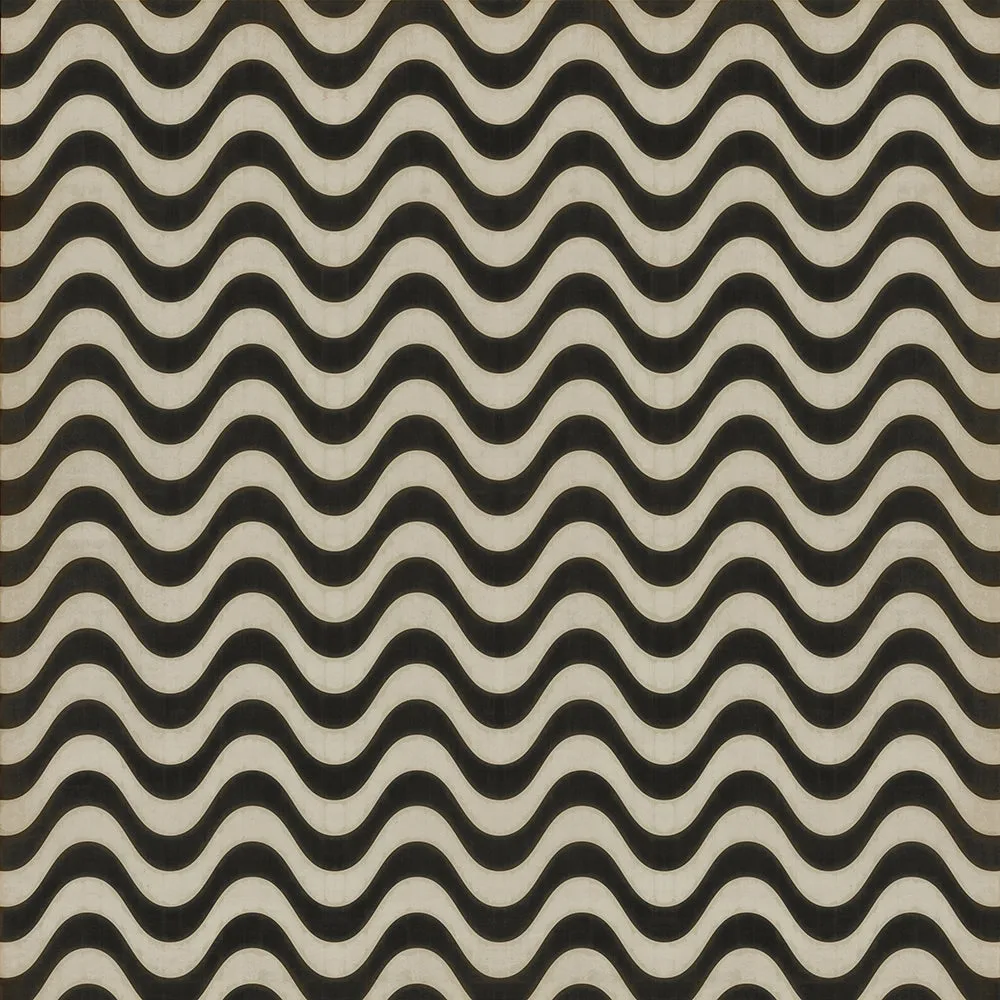 Pattern 18 "Frequency" Vinyl Floorcloth - Spicher & Co.