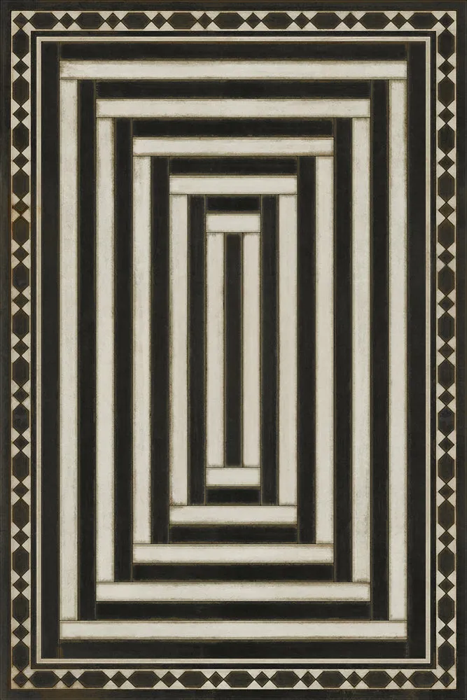 Pattern 18 "Mandate Of Heaven" Vinyl Floorcloth - Spicher & Co.