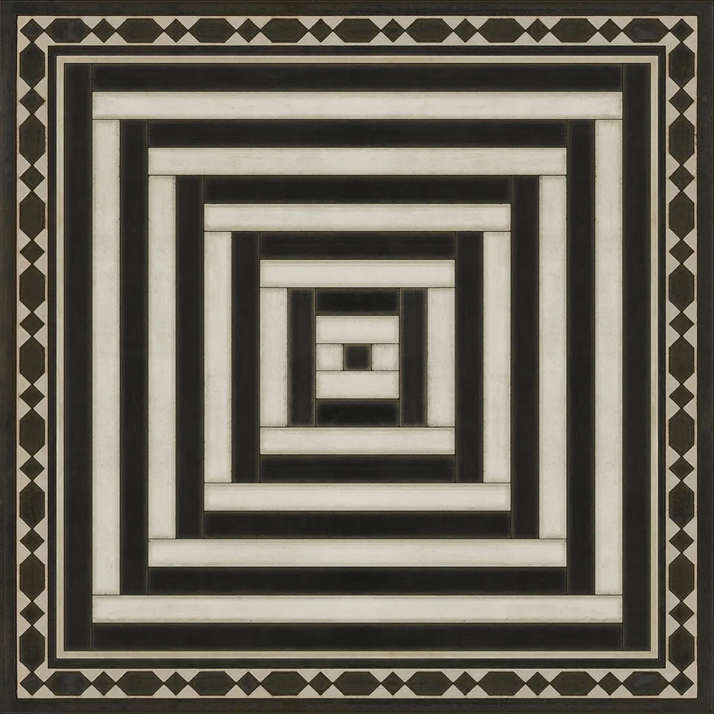 Pattern 18 "Mandate Of Heaven" Vinyl Floorcloth - Spicher & Co.