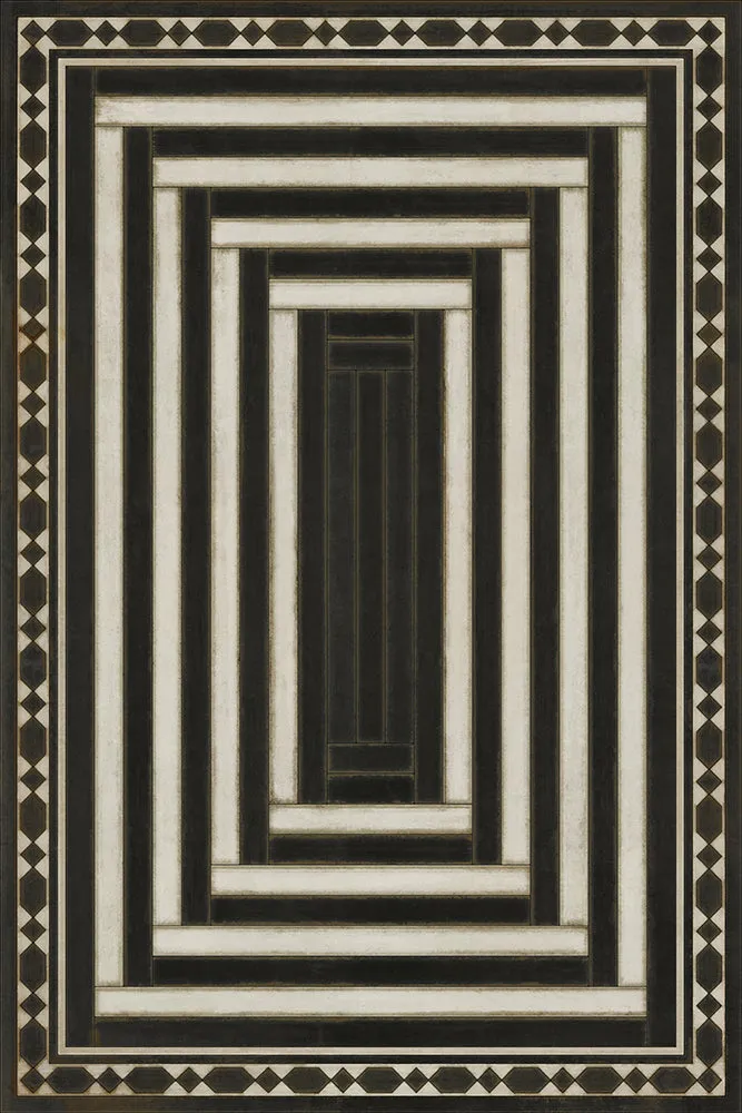 Pattern 18 "Son Of Heaven" Vinyl Floorcloth - Spicher & Co.