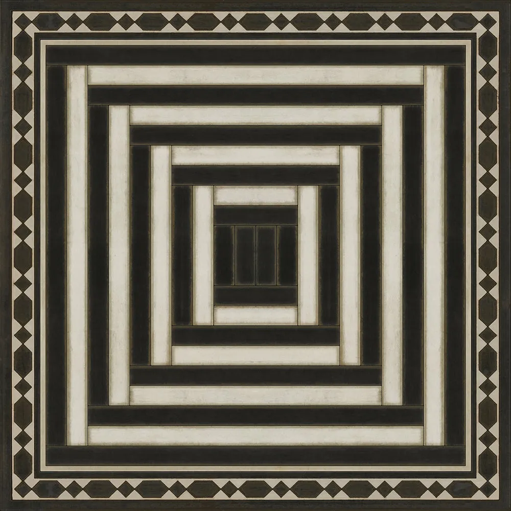 Pattern 18 "Son Of Heaven" Vinyl Floorcloth - Spicher & Co.