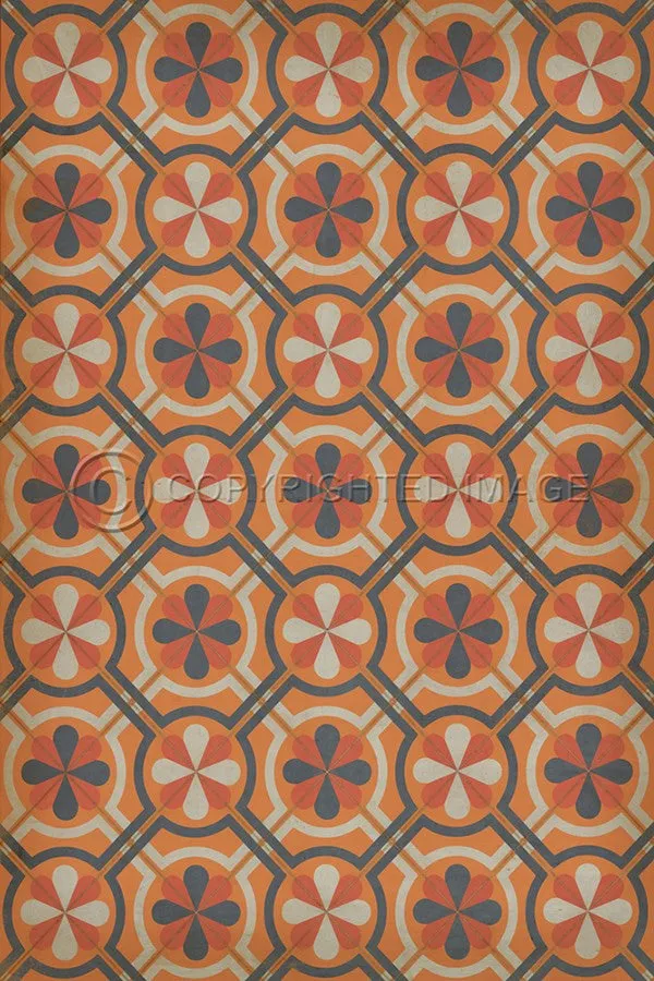 Pattern 19 "Faraday" Vinyl Floorcloth - Spicher & Co.